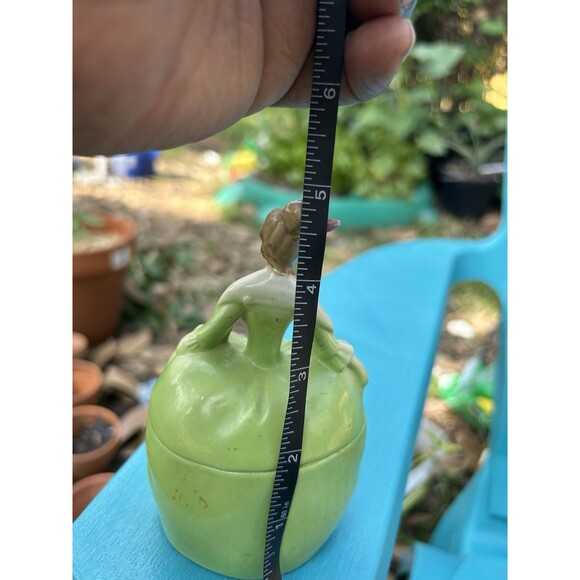 Antique Madame Pompadour Dresser Doll E&R Germany Trinket Powder Box Porcelain - Picture 7 of 9